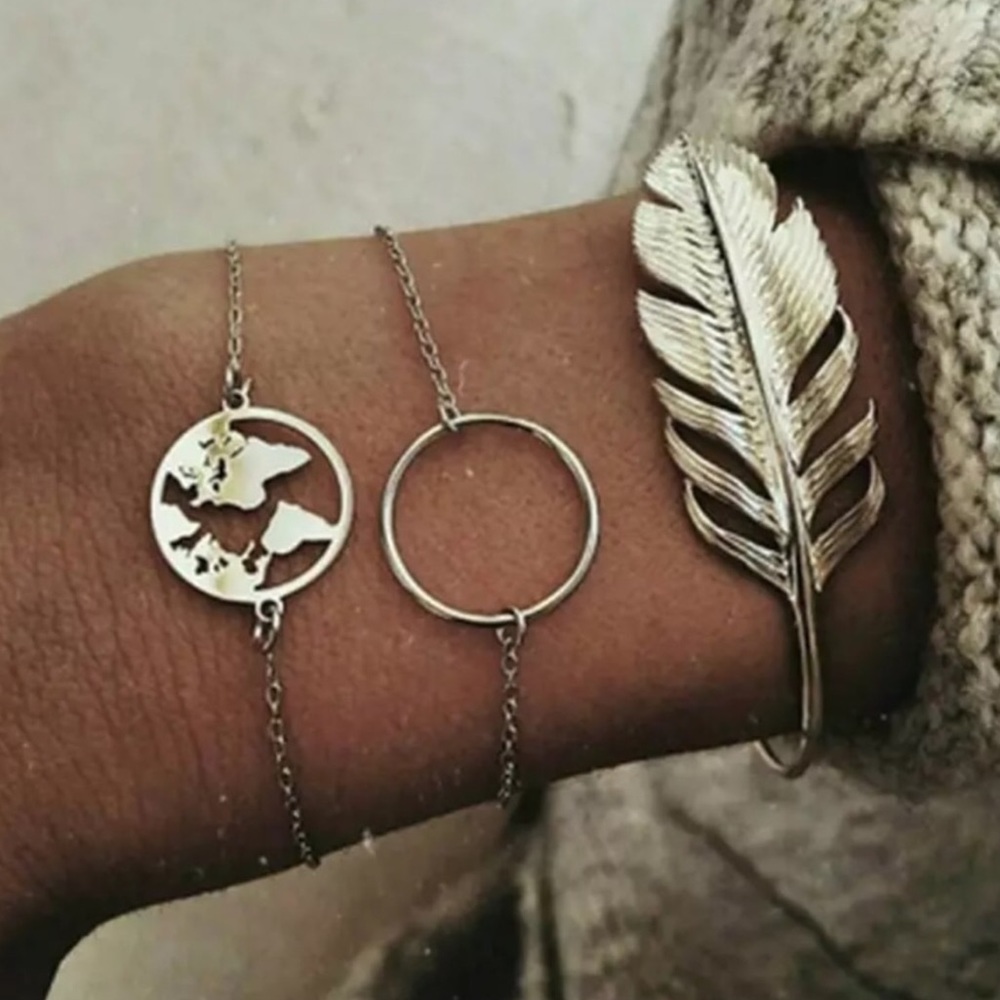 Silver Bracelets - Set of 3